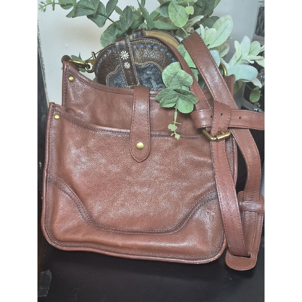 Frye Brown Leather Crossbody Bag
